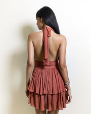 Jess Halter Mini Dress - Coral